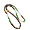 Hetian jade multicolored 6mm three-wrap bracelet/necklace