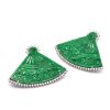 18k White gold jadeite and diamond earring