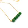 925 sterling silver with nephrite beads gold color necklace