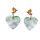 18k yellow gold tri-color of jadeite earring
