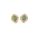 18K gold diamond nephrite cat's eye earrings